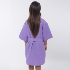 Waffle Kimono Kid's Robe Organic Cotton Cover-up for Kids Eco Friendly baby bathrobe Children Bath Robe