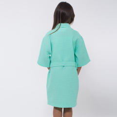 Organic kids Robe Organic Cotton Baby badponcho waffle Children Bath Robe Eco Friendly child bathrobe waffle kids robe