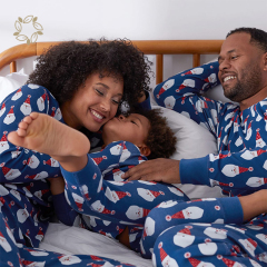 Eco friendly christmas matching family pajamas bamboo cotton holidays matching family pajamas sustainable matching family pajama