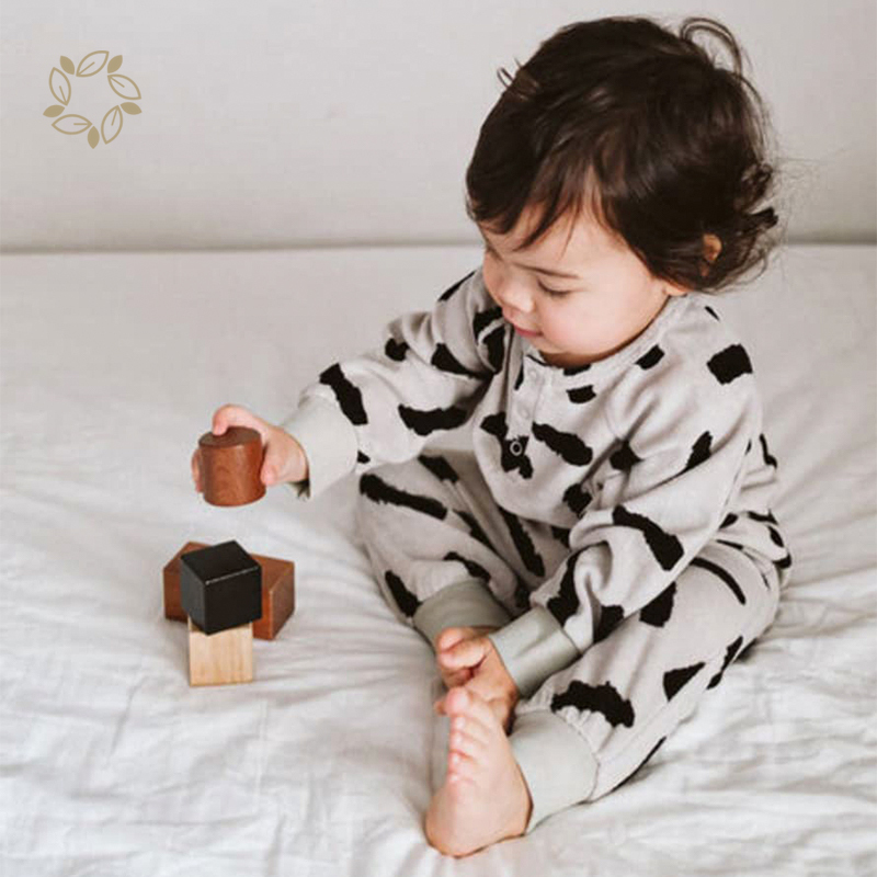 Organic bamboo cotton terry cloth baby romper eco friendly stripe terry towel baby romper sustainable winter infant clothes