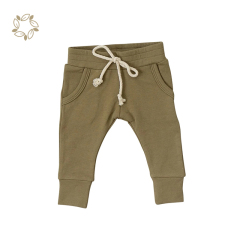 Organic bamboo cotton terry Joggers for baby sustainable french terry Joggers eco friendly baby pants baby harem pants