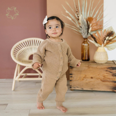 100% Organic cotton baby crdigan eco friendly ribbed knit baby cardigan sustainable baby sweater cardigan