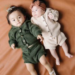 100% Organic cotton baby crdigan eco friendly ribbed knit baby cardigan sustainable baby sweater cardigan
