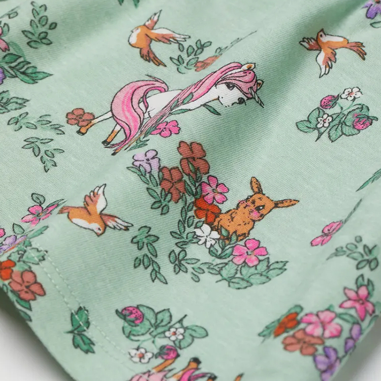 Organic Cotton Spring Dress Children Print Girls' tank Skirt summer little girl Dress sleeveless girl dresses