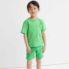 Eco-friendly Boys shorts sets organic cotton T-Shirt and Shorts Set for Kids Short Sleeve children top and shorts
