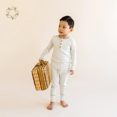 Organic Cotton Jogger Pants for baby sustainable interlock toddler joggers eco friendly baby broek jogger pants for baby