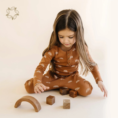 Organic Cotton interlock long sleeve tee for baby eco friendly baby henley t shirt sustainable toddler henley shirt