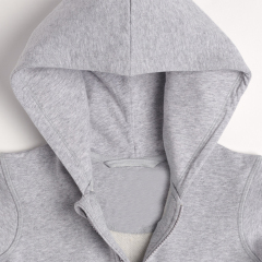 Organic kids hoodies Custom Knitted baby sweatshirt Hooded rganic cotton Kids cardigan with hoodie