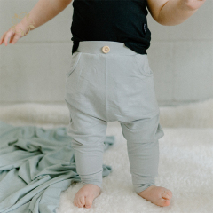Organic bamboo baby broek eco friendly newborn broek trousers sustainable baby Harem Pants baby broek newborn pants
