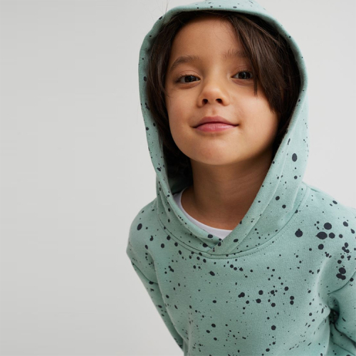 Long-sleeved Children sweatshirt Hooded Custom Organic cotton kids hoodies Eco Friendly Baby Hoodies with pockets