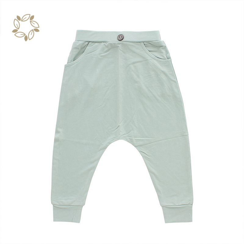 Organic bamboo baby broek eco friendly newborn broek trousers sustainable baby Harem Pants baby broek newborn pants