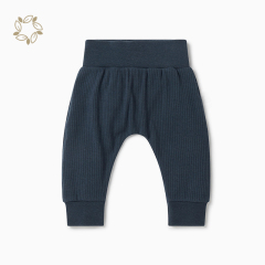 Organic cotton ribbed baby Harem pants sustainable ribbed baby broek eco friendly toddler sweatpants newborn pants