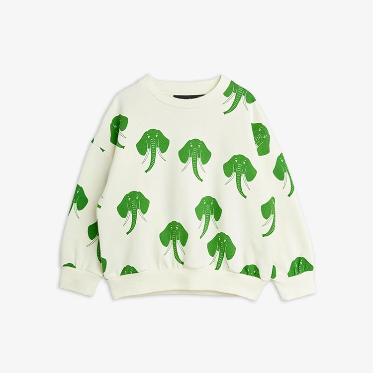 Organic cotton children crew neck Sustainable printed kids pullover eco friendly kids crewneck top