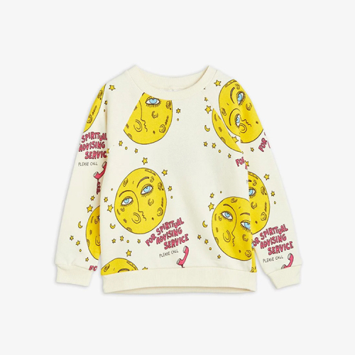 GOTS cotton terry kids sweatshirt Organic cotton children crewneck sweatshirt Sustainable printed kids pullover