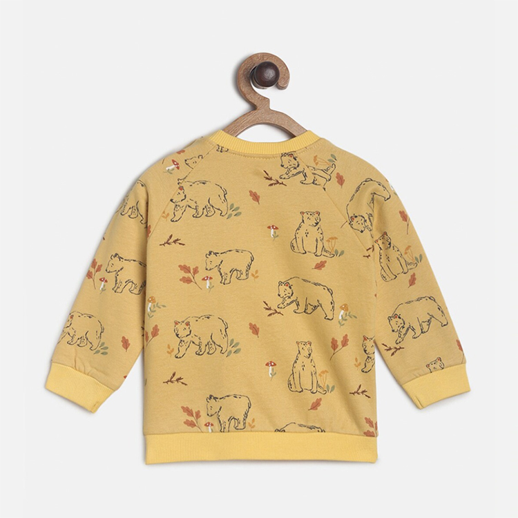 Boys Printed Sweatshirt Organic cotton children crewneck pullover eco friendly kids sweatshirt Sustainable kid top
