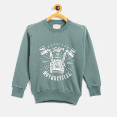Boys Printed Sweatshirt Organic cotton children crewneck pullover eco friendly kids sweatshirt Sustainable kid top