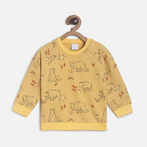 Boys Printed Sweatshirt Organic cotton children crewneck pullover eco friendly kids sweatshirt Sustainable kid top