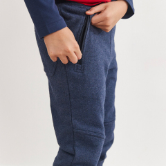 GOTS cotton terry kids Sweatpants Children Jogger pants with zip pockets baby boys' bottoms Kids Fleece sweat pants