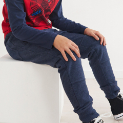 GOTS cotton terry kids Sweatpants Children Jogger pants with zip pockets baby boys' bottoms Kids Fleece sweat pants