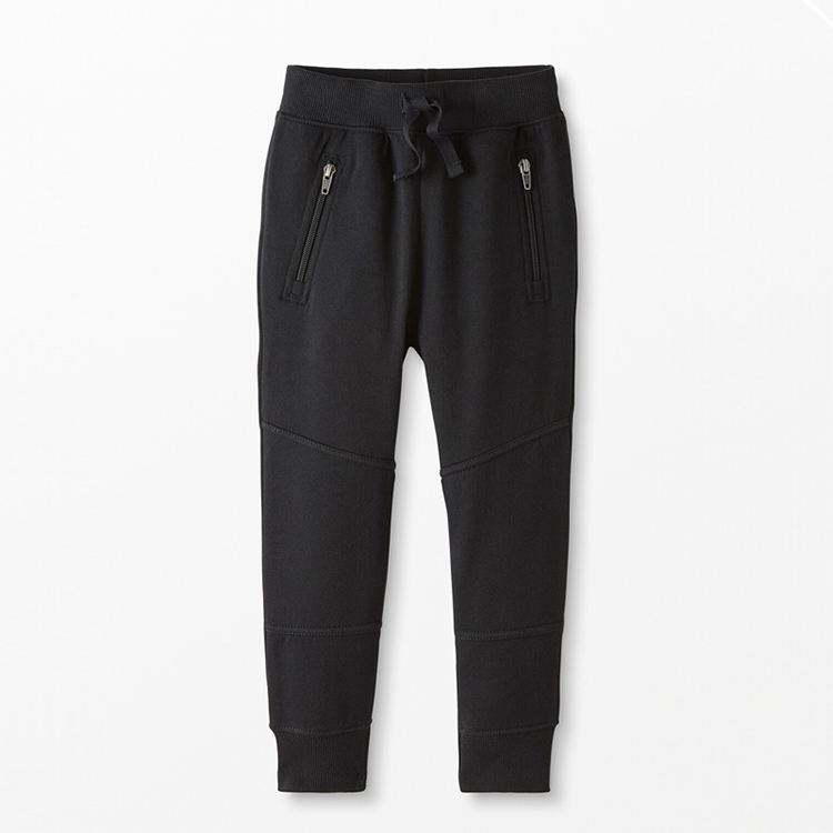 GOTS cotton terry kids Sweatpants Children Jogger pants with zip pockets baby boys' bottoms Kids Fleece sweat pants