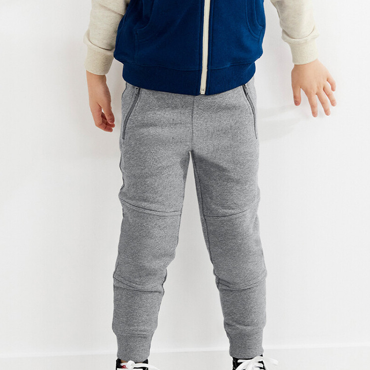 Kids Sweatpants with zip pockets Organic Cotton baby boys' bottoms Sustainable Children Jogger pants