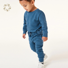 Organic cotton jersey sweatshirt and jogger set sustainable toddler pullover and sweatpants eco friendly boys clothing sets