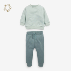 Bamboo cotton jersey sweatshirt and jogger set for baby eco friendly boys clothing sets sustainable toddler clothes set