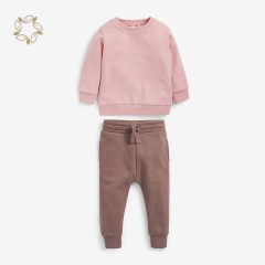 Bamboo cotton jersey sweatshirt and jogger set for baby eco friendly boys clothing sets sustainable toddler clothes set