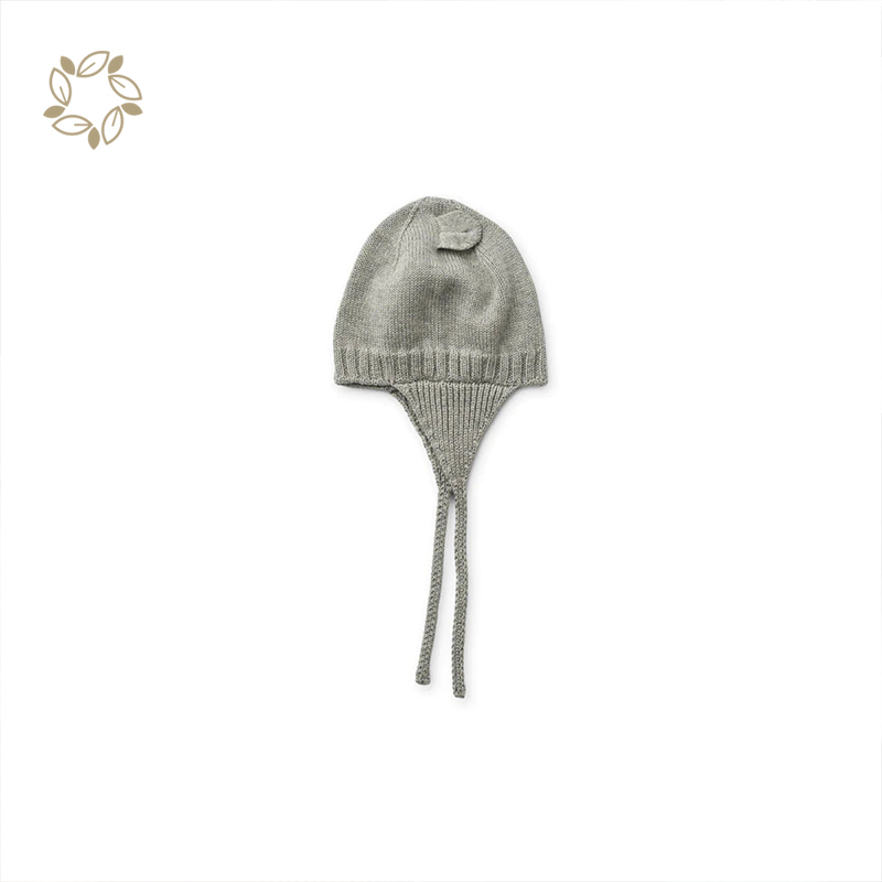 100% Organic cotton rib knit baby hats sustainable baby rib knit hats eco friendly knit beanies for newborn baby hat with string