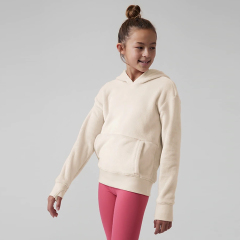 Terry cloth hoodie for child solid color children hoodies Organic cotton baby hoodie with pocket Kids custom hooded Sweatshirt