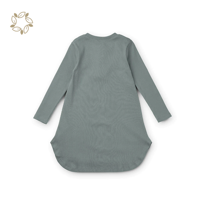 100% organic cotton kids girls night wear eco friendly jersey kids nightgown sustainable child sleep tee