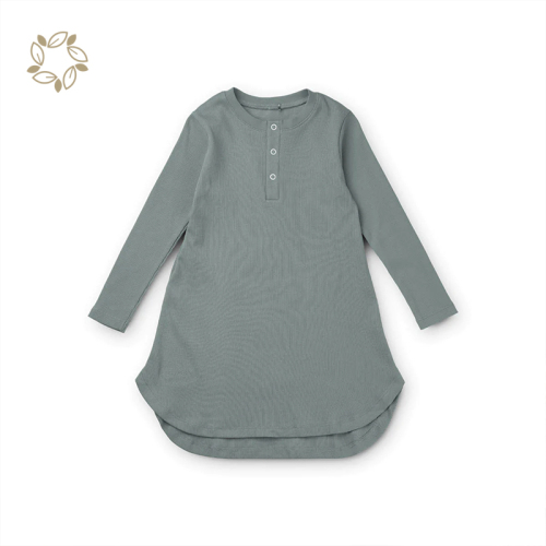 100% organic cotton kids girls night wear eco friendly jersey kids nightgown sustainable child sleep tee