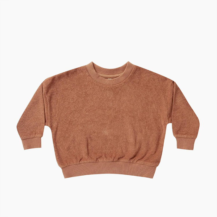 Baby girl sweatshirts baby crew neck sweatshirt towelling kid pullover Organic Cotton Baby Sweatshirt