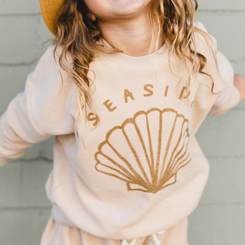 Baby girl sweatshirts baby crew neck sweatshirt towelling kid pullover Organic Cotton Baby Sweatshirt