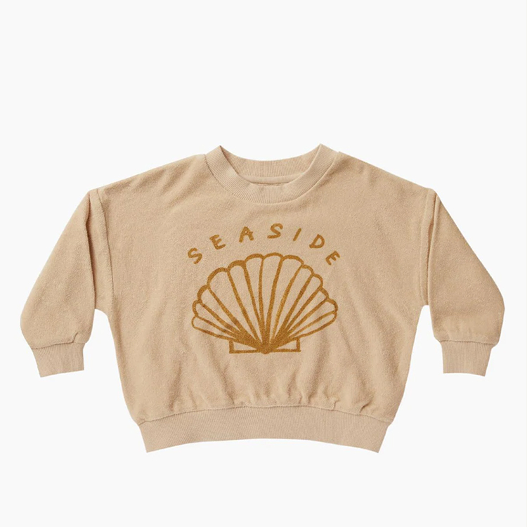 Baby girl sweatshirts baby crew neck sweatshirt towelling kid pullover Organic Cotton Baby Sweatshirt