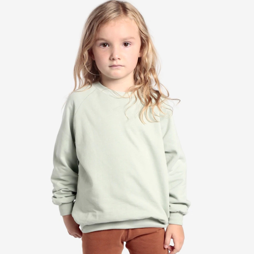 solid color children sweatshirt Organic cotton children crewneck sweatshirts Sustainable kids pullover