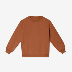 solid color children sweatshirt Organic cotton children crewneck sweatshirts Sustainable kids pullover