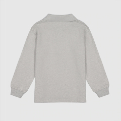 Organic baby Polo Shirt solid color children polo sweatshirt sustainable toddler tee organic cotton infant polo shirt