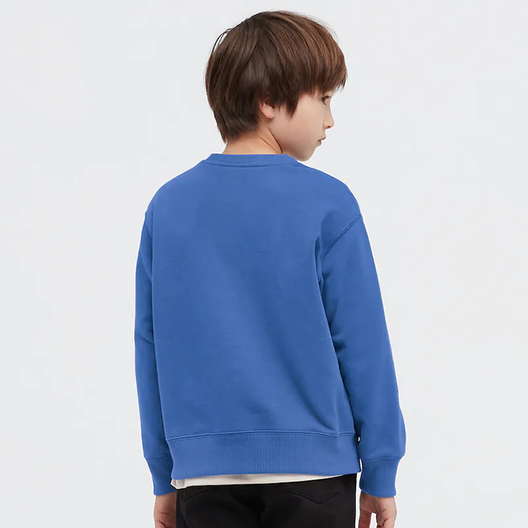 OEM print kids pullover Organic cotton terry children sweatshirt Eco friendly sweatshirts Eco-friendly kid top