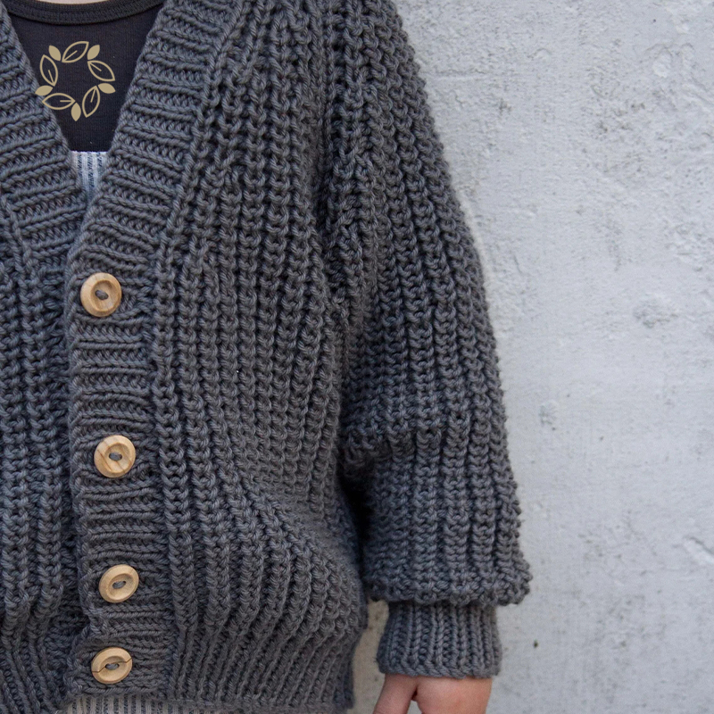 100% organic cotton baby cardigan sustainable rib cardigan for baby eco friendly rib knit jumper baby clothing