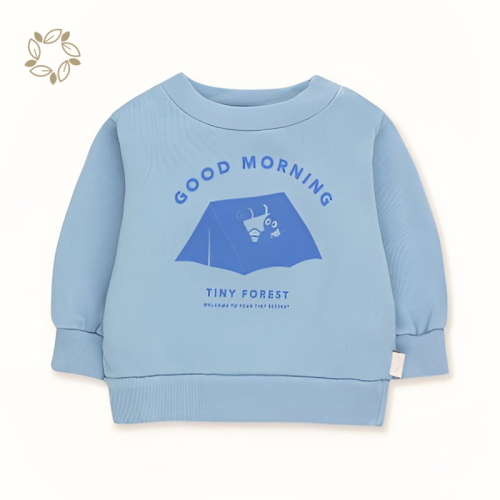 100% organic cotton terry baby sweatshirt eco friendly crew neck toddler jumper sustainable toddler crewneck sweatshirt
