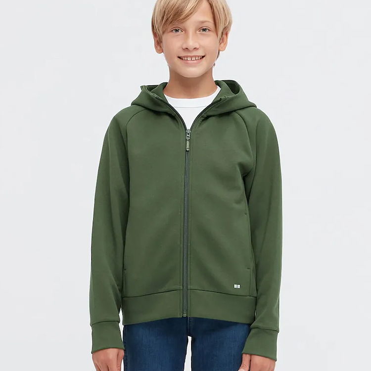 Children' Full Zip Hoodie Eco-friendly Kids cardigan with hoodie Organic cotton Hooded Sweatshirt Jacket