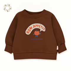 100% organic cotton terry baby sweatshirt eco friendly crew neck toddler jumper sustainable toddler crewneck sweatshirt