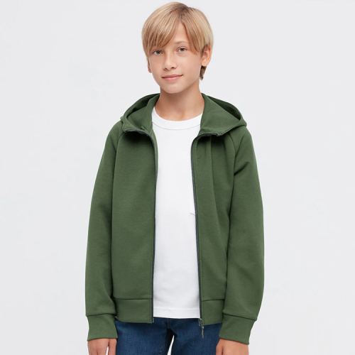 Children' Full Zip Hoodie Eco-friendly Kids cardigan with hoodie Organic cotton Hooded Sweatshirt Jacket