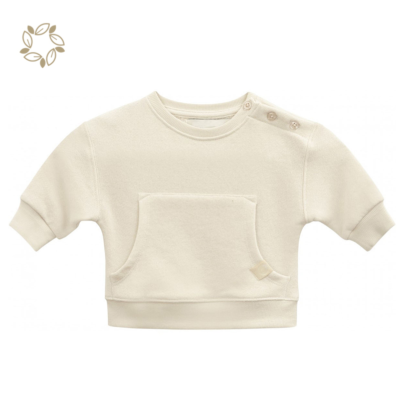 100% organic terry sweatshirt for baby sustainable toddler crewneck jumper eco friendly crew sweatshirt toddler