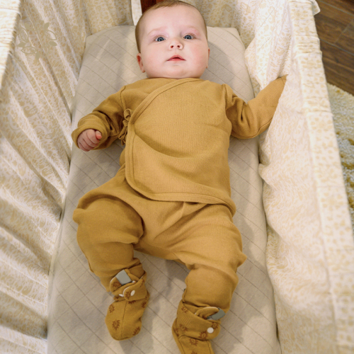 Organic cotton Baby long sleeve top eco friendly Topper Nomad Rib sustainable rib baby clothes newborn rib clothes top