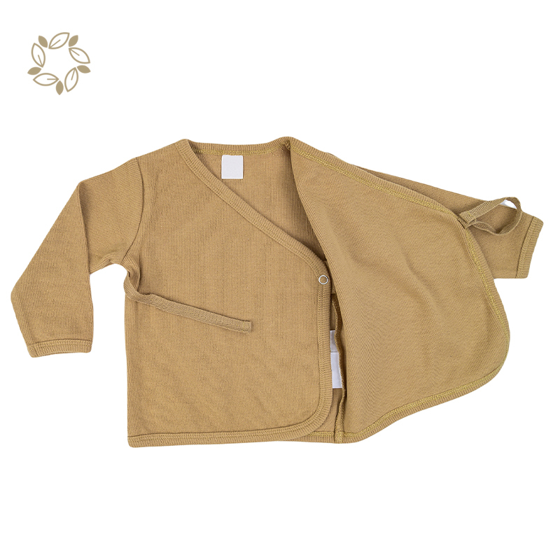 Organic cotton Baby long sleeve top eco friendly Topper Nomad Rib sustainable rib baby clothes newborn rib clothes top