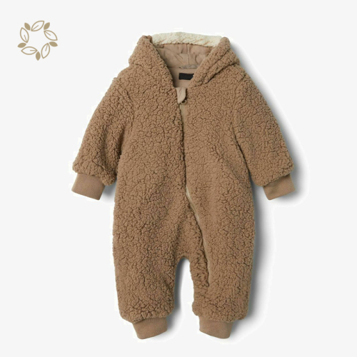 100% polyester baby lambswool Jumpsuit eco friendly newborn winter romper sustainable infant wool romper