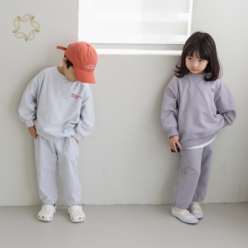 Kids Toddler Elastic waist Pockets Sweatpants Boys Girls Jogger pants Wholesale kids sweatshirt set toddler joggers set
