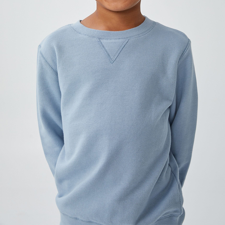 Organic cotton fleece two piece set Long Sleeve sweatshirt and sweatpants set Eco-friendly kids boy sportswear